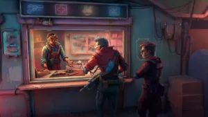 Il negozio di refurtiva di Probably Stolen, il gestionale cyberpunk di Questing Goose Studio