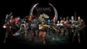 Una scena di gioco di Quake Champions, lo sparatutto in arena di id Software