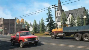 Una schermata di SnowRunner, il simulatore di guida fuoristrada di Saber Interactive citato da Tim Willits