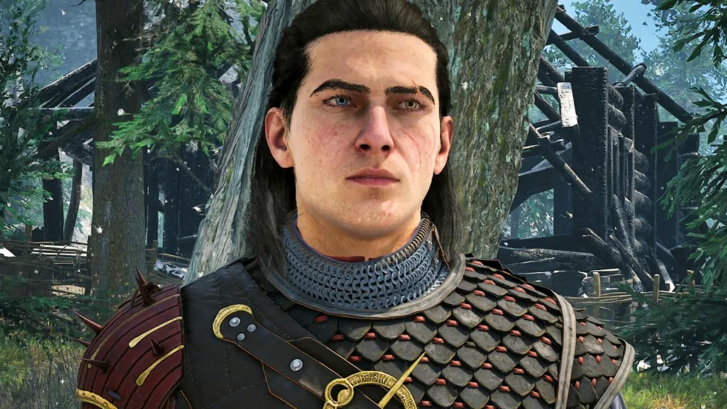 Coen, il protagonista di The Blood of Dawnwalker, il gioco di ruolo vampiresco di Rebel Wolves