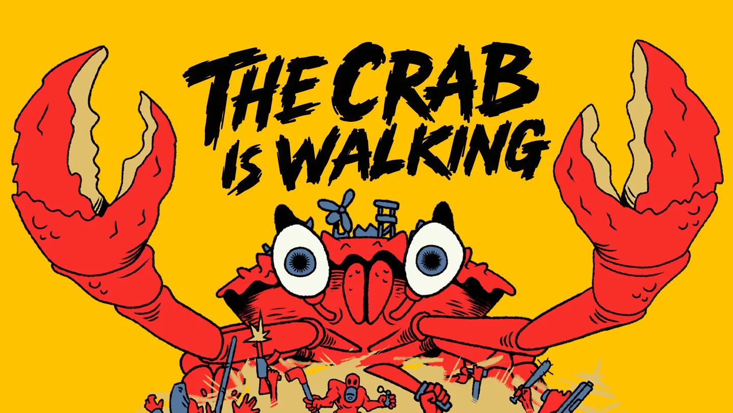 L'illustrazione di The Crab Is Walking, il city builder roguelite di Hypnohead