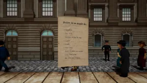 Una scena di The Light in the Darkness, il gioco narrativo di Luc Bernard su una famiglia ebrea nella Francia occupata