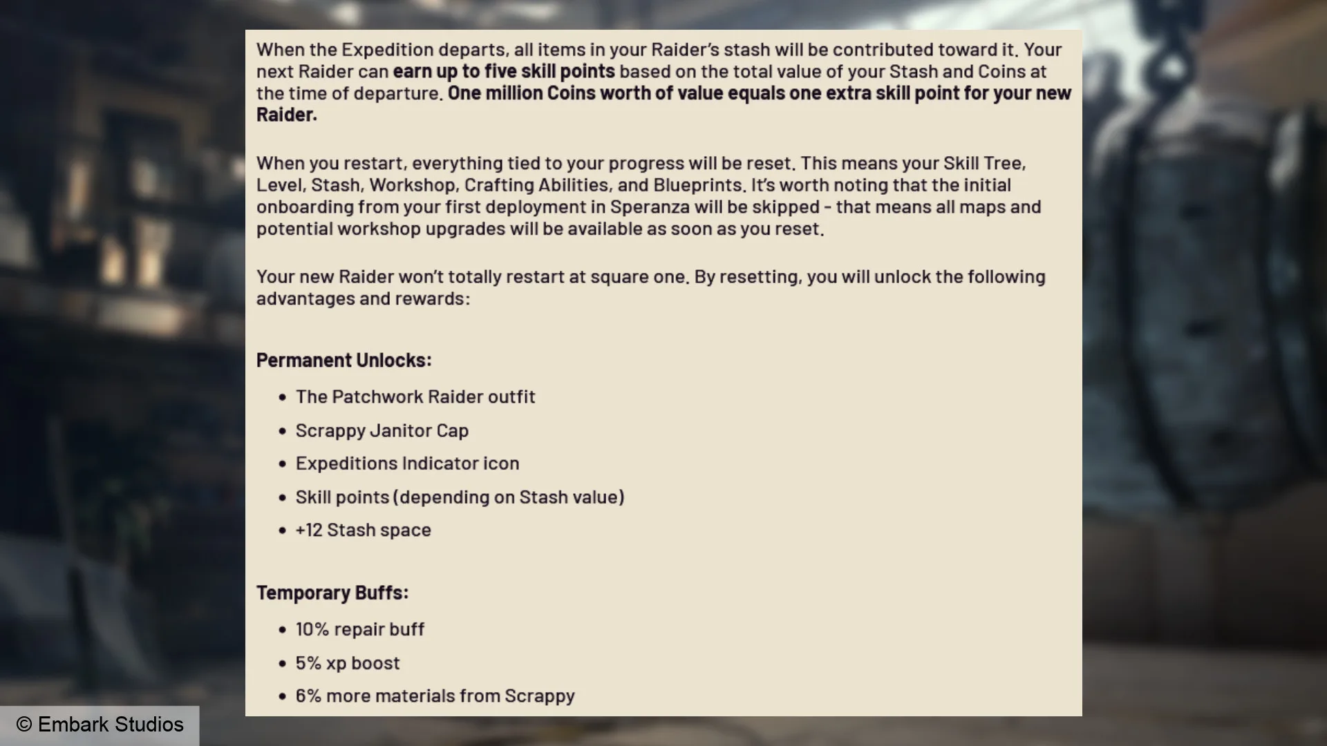 arc-raiders-wipe-reset-rewards-expedition-project-skill-points-stash-space Post from Embark Studios on the Arc Raiders wipe: