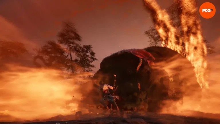 black myth wukong black bear guai fight fire