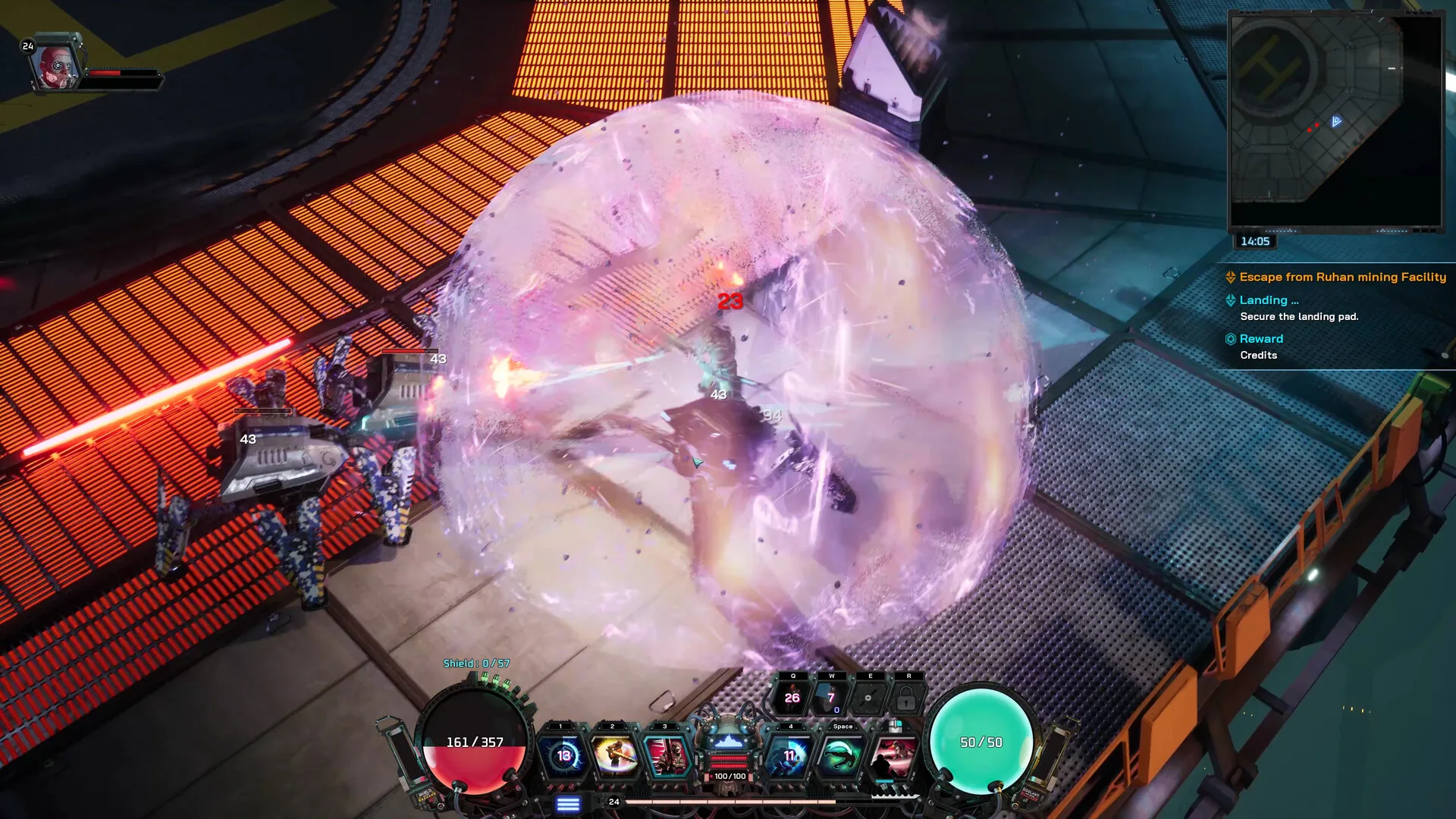 Un combattimento al neon nel mondo cyberpunk di Carbon, l'action RPG di Hardwired Studios