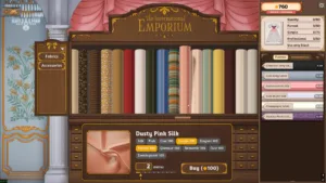 Una scena di Dressmaker, il gioco di sartoria aggiornato con nuove stoffe e menu rifatti