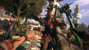 Screenshot di Dying Light, gioco di sopravvivenza in prima persona con zombi