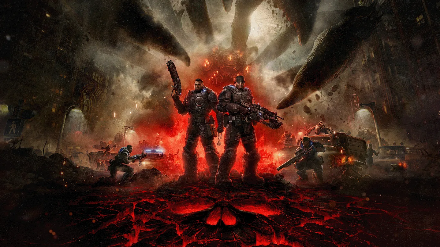 La Squadra Bravo avanza fra le rovine di Kalona in Gears of War: E-Day