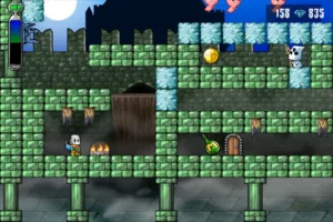 Un livello infestato di Ghost Sweeper, il gioco di 7 Raven Studios in arrivo in cartuccia su Game Boy Advance