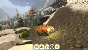 Un campeggio allestito accanto all'auto in I Know a Spot, il gioco di Bohdan Kvas