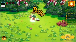 Combattimento contro un mostro nelle terre selvagge nella demo di Monster Chef
