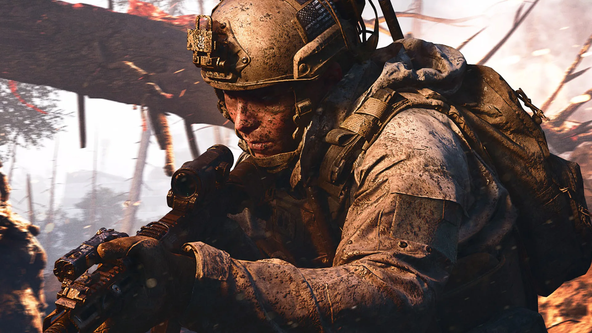 Operatore di Call of Duty sul campo di battaglia nella modalità DMZ di Modern Warfare 4