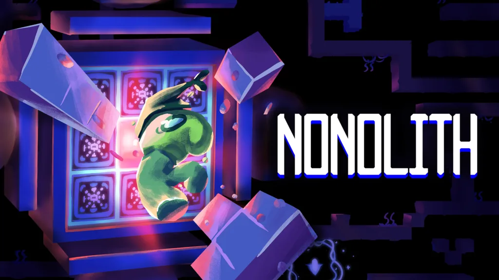 Il piccolo mago di Nonolith davanti alla struttura vivente del gioco