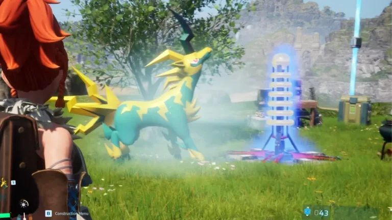 palworld-univolt Palworld univolt is a blue and yellow electric unicorn