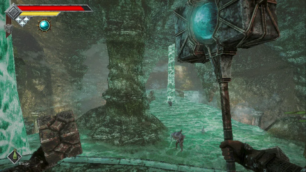 Un corridoio in prima persona in Queen's Domain, l'action RPG erede di King's Field