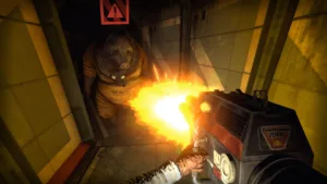 Una scena di RetroSpace, l'immersive sim spaziale di The Wild Gentlemen