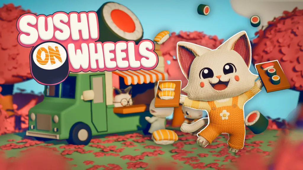 Il furgone dei sushi parcheggiato in una via della penisola di Izu in Sushi On Wheels