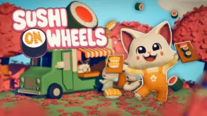 Il furgone dei sushi parcheggiato in una via della penisola di Izu in Sushi On Wheels
