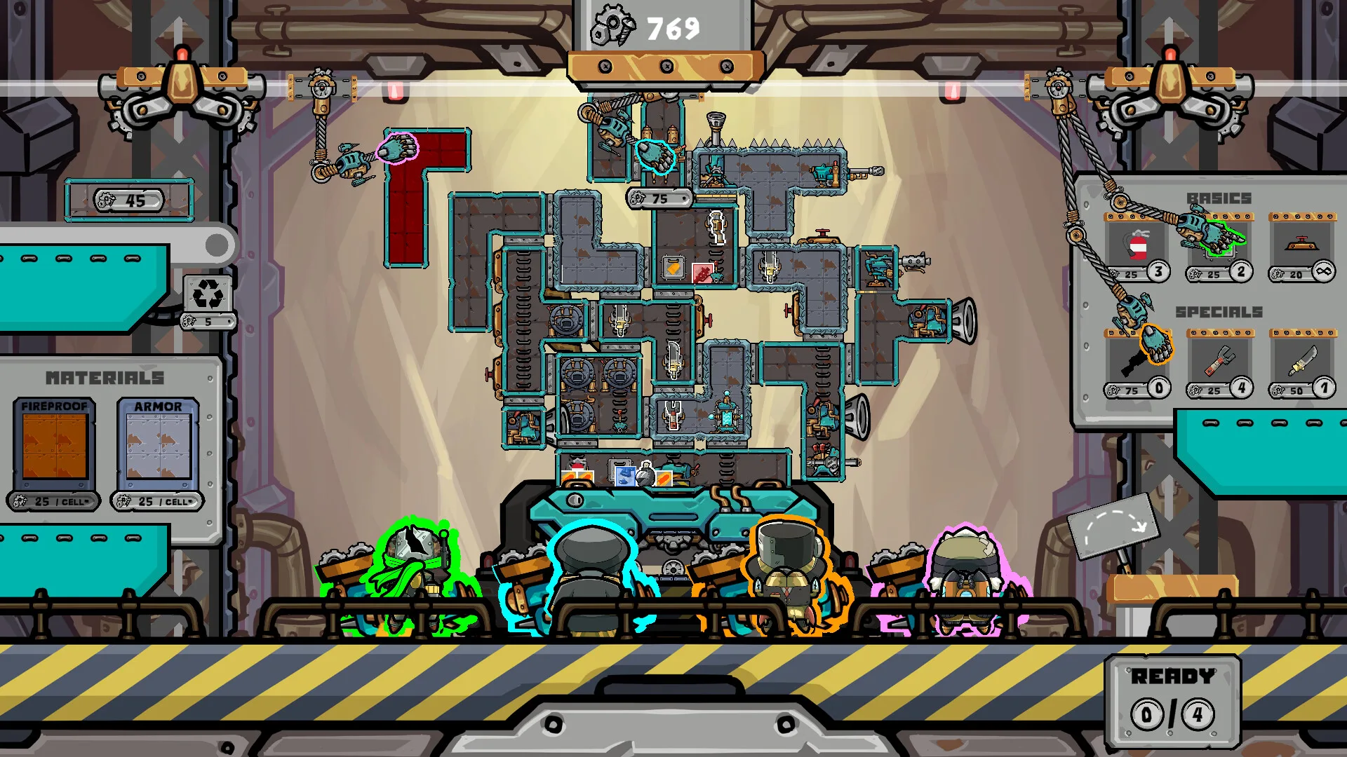 Un carro armato modulare sotto il fuoco nemico in Tower Tanks, il cooperativo di War Mouth Games