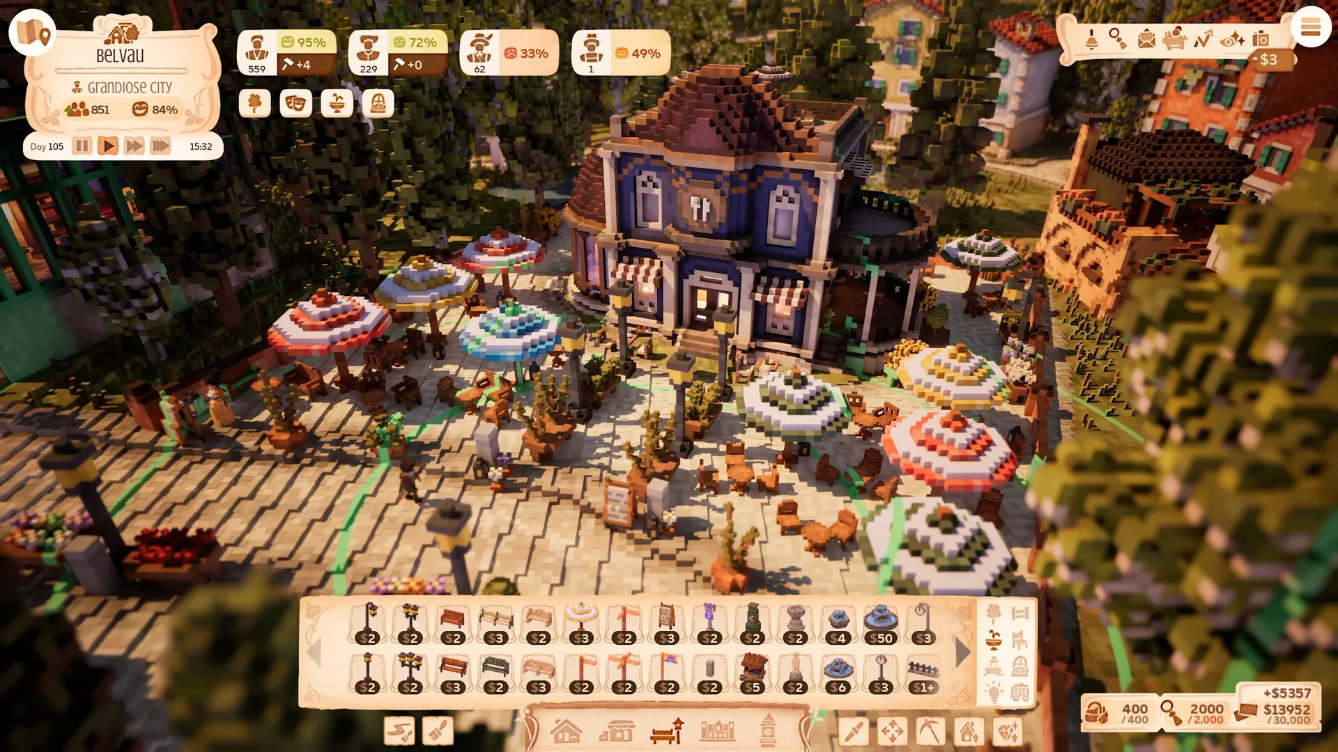 Schermata di Town to City, il city builder ambientato in una cittadina mediterranea dell'Ottocento