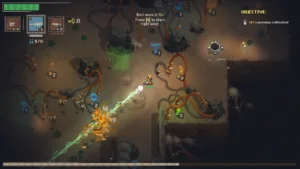 Una mappa costruita a tessere in Volatiles, il roguelike di Team Instant Defeat pubblicato da 11 bit studios