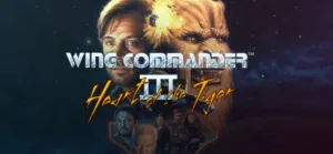 Un caccia stellare in volo nell'illustrazione di Wing Commander 3: Heart of the Tiger