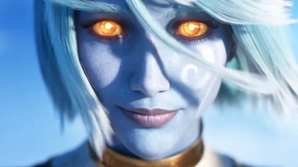 Un personaggio della razza Skyborne nella beta di World of Warcraft: Forever