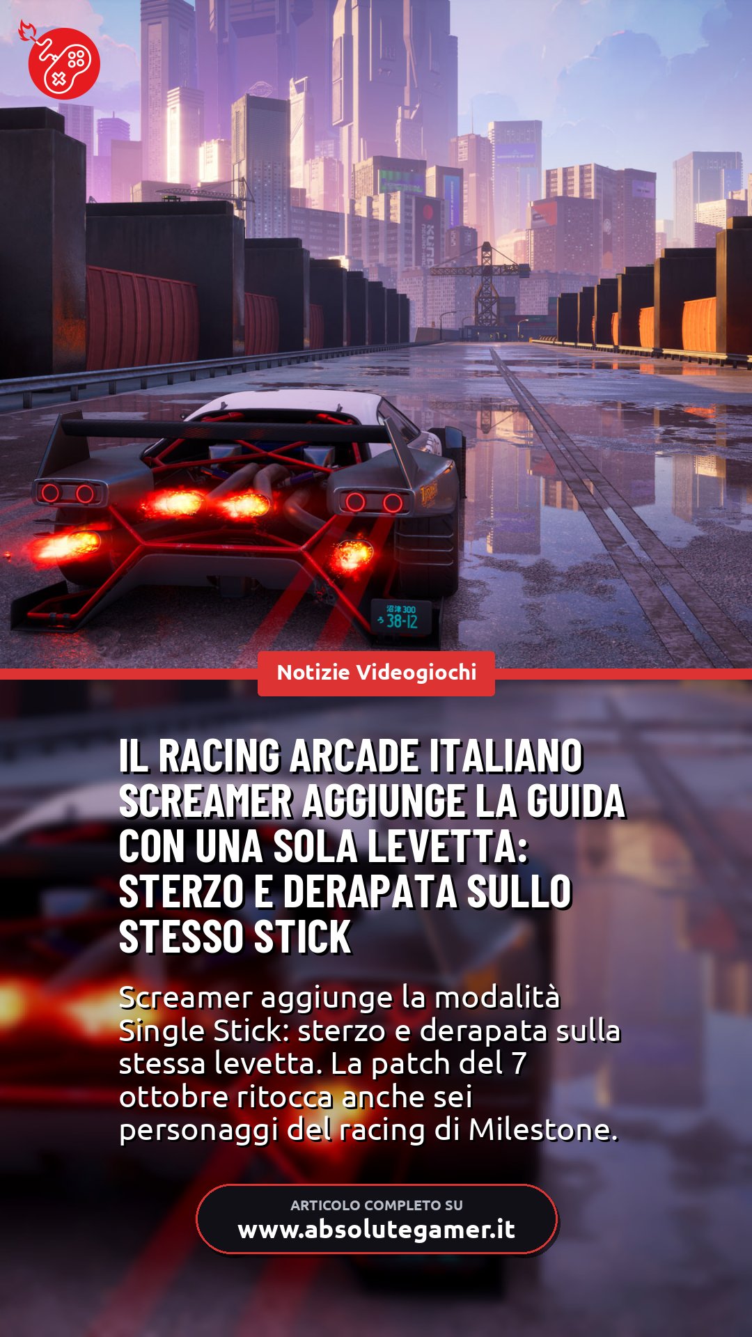 Screamber Screamer: modalità Single Stick e bilanciamento piloti